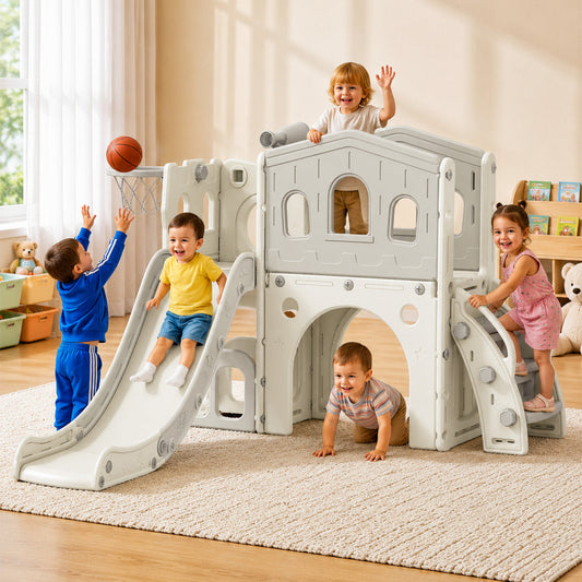7-in-1 Kids Slide Playset