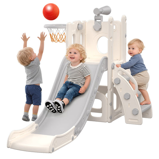 6-in-1 Kids Slide Playset